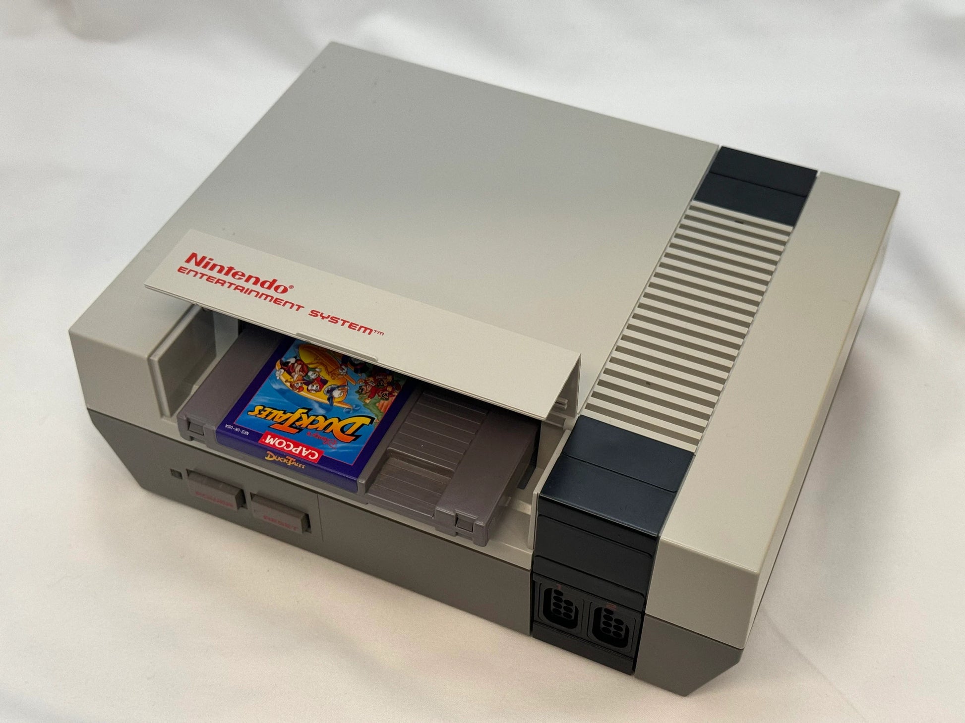 NES cartridge installed in Ninten-Drawer 72-pin connector replacement