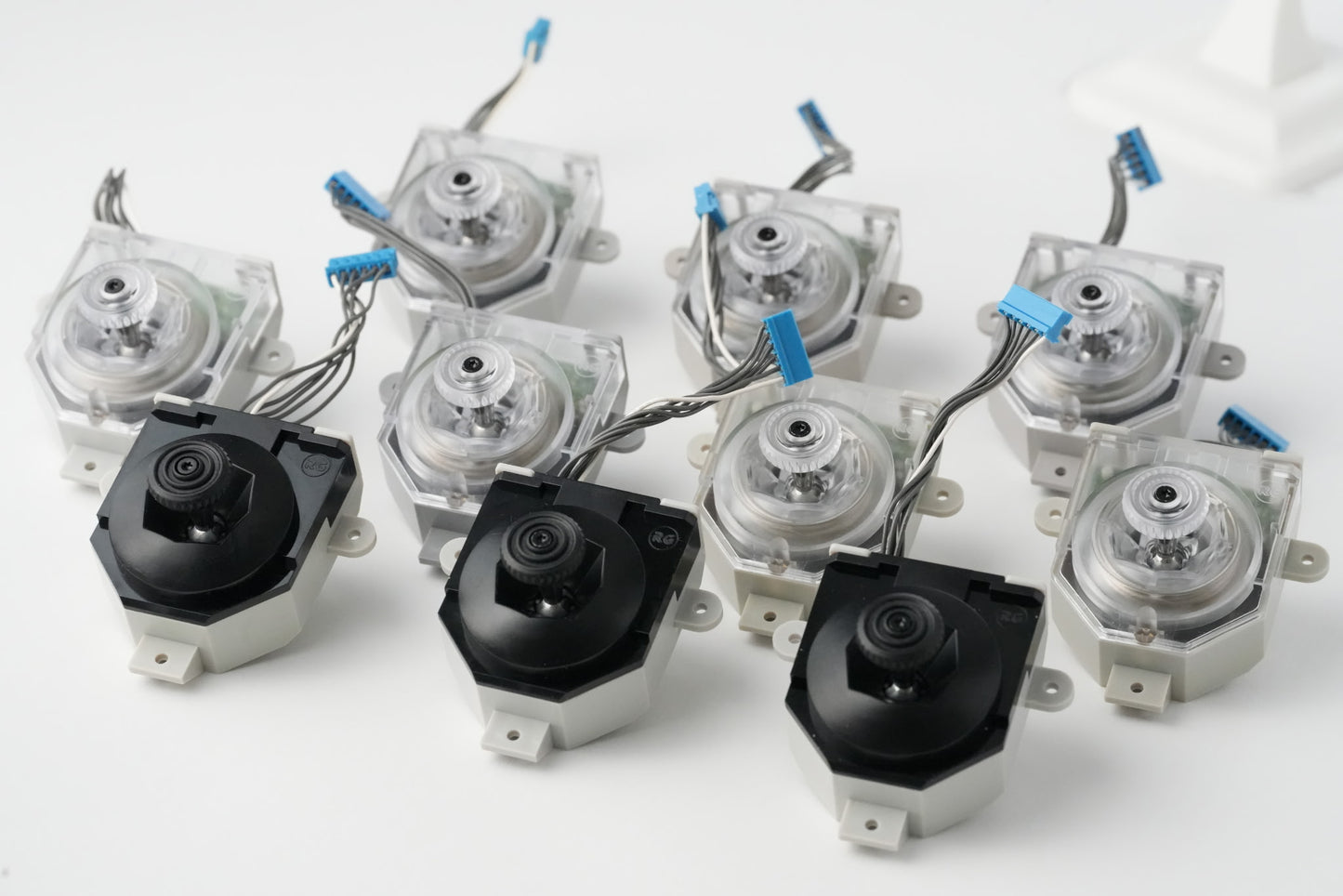A collection of N64 Renaissance N64 Pro Modules built by Drumstix576 in both clear and black