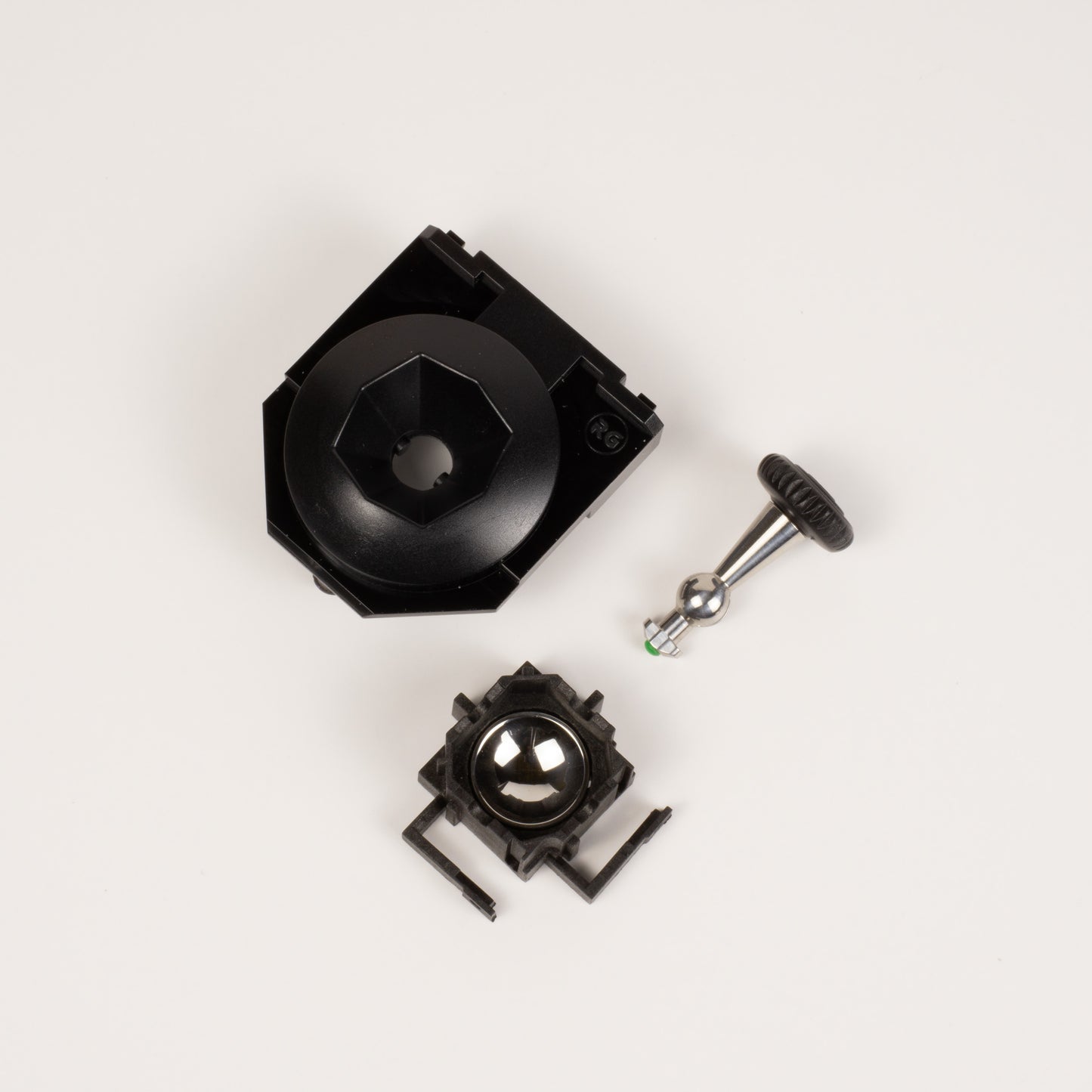 Renaissance N64 kit, including a black gate, Tao V4 Stick, and Renaissance N64 Steel Bowl